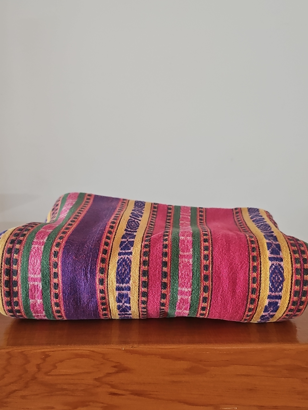 Handwoven Cotton Fabric Meter- Pink & Purple